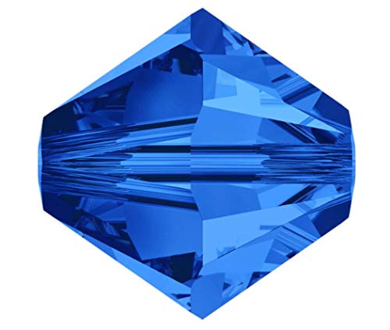 100pcs Authentic Preciosa 4mm (0.16 Inch) Small Faceted Bicone Crystal Loose Beads Sapphire Blue Compatible with Swarovski 5301/5328 for DIY Jewelry Making Pre-B413